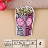 Patches de Tecido Bordados, Insígnias Bordadas por Computador, Patches de Tecido Bordados Premium, Cola, Pipoca, Doce, Patches para Roupa, Apliques