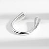 Anillo de Metal de Estilo Frío Ins Forma Irregular Personalidad de Mujer Simple Abierto Ajustable Anillo de Moda