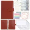 Bolsa con cremallera para cuaderno macarrón A6 Amazon Transfronterizo Planificador de efectivo Tarjeta de presupuesto Planificador Hojas sueltas