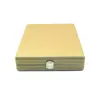 Caja Cuadrada Grande Ovalada Cepillada Dorada Caja de Empaque de Joyería de Lujo Ligero Moda Caja de Almacenamiento de Collares con Tapa Empaque de Joyería