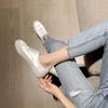 Sapatos Femininos Brancos de Cetim de Nicho Espanhol, Slip-Ons de Uso Duplo, Novos Sapatos Casuais Confortáveis Planos para Maternidade 2026
