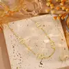 Accesorios de Collar de Acero de Titanio Chapado en Oro de 18 Quilates Europeos y Americanos que No se Desvanecen para Mujeres Cadena para Clavícula Retro de Nicho con Corte de Nariz de Cerdo Joyería