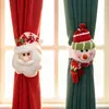 Abrazaderas para cortinas de Navidad Decoraciones de Papá Noel y muñeco de nieve Abrazaderas para cortinas para decoración del hogar y del hotel