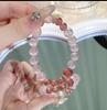 Pulsera de cristal natural con diseño de nicho original Pulsera de cristal de fresa Pulsera de cristal DIY Libro Rojo Pequeño