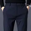Pantalones de Hombre Estilo Wasteland, Gruesos para Primavera y Otoño, Pierna Recta, Holgados, Pantalones de Traje Formal de Negocios, Modernos, Entallados
