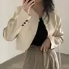 La ropa de comercio exterior para mujer ha sido enviada: Nueva chaqueta de cuero de diseño vintage INS para figuras petite
