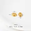 Color Fuerte Mate Retención de Color Oro Arena DIY Amarillo Cuenta de la Fortuna, Cuenta de Transferencia con el Carácter para Bendición, Cuenta Espaciadora para Pulsera y Collar para Mujeres