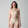 Conjunto Íntimo Feminino Algodão Macio Sutiã Básico Algodão Sem Bojo Cueca Boxer Algodão