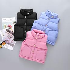 Chaleco de algodón de plumón para niños pequeños, novedad de 2019, con cuello alto grueso, ropa de algodón para bebés y niños pequeños