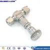 Válvula de microcontrol de alta presión OD3/8" válvula de medición de férula de acero inoxidable válvula de medición de microflujo férula