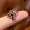 Anillos vintage apilables estilo palacio, únicos y de nicho, anillos vintage para el dedo índice para mujer, sensación de alta gama, anillos abiertos ajustables
