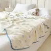 Clase a Hilo de Doble Capa de Algodón Puro Manta Pequeña Edredón Fresco de Verano Algodón Puro Manta Fina para Aire Acondicionado Manta para Sofá de Dormitorio para Cama