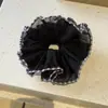 Scrunchie de Rede Xadrez Estilo Coreano para Mulheres, Novo Elástico de Cabelo para o Início da Primavera de 2026, Elástico para Rabo de Cavalo Baixo, Acessório de Cabelo Suave