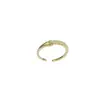 Anillo Abierto Geométrico de Nudo de Zirconia Moda Exquisita Japonés Coreano Anillo para Dedo Índice Súper Brillante Versátil Sentido del Diseño Temperamento Lujo Ligero para Mujeres