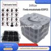 630 PCs encaixotado fivela do carro universal de três camadas de plástico do carro prendedor de plástico pára-choques piercing prego