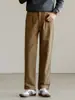 Jeans Casuais Retrô Lavados de Sarja Grossa Peso Pesado Masculino 2025 Primavera Novos Calças Retas Pequenas