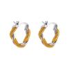 Venta caliente transfronteriza europea y americana aretes para mujer personalizados de alta calidad en dos colores oro y plata venta directa de fábrica