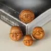 Ornamento cultural de sândalo finamente esculpido do Buda Maitreya (Buda Sorridente), contas budistas, pulseira, acessórios de colar, acessórios para joias DIY, itens decorativos