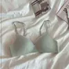 Peça Única Sexy Renda Acabamento Adolescente Roupa Íntima Fina Sem Costura Sem Aro Respirável Push-up Sutiã para Adolescente