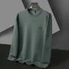 Sudadera Casual Redonda Popular para Hombre Otoño e Invierno 2025 Venta Directa de Fábrica Camiseta Térmica Redonda para Hombre Una Pieza Dropshipping