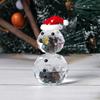 Crystal Crafts Simples Luz Luxo Presente de Natal Simulação Natal Boneco de Neve Mini Árvore de Natal Desktop Ornamentos de Sala de Estar