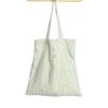 Nova Bolsa de Lona Bordada Floral Vazada para Primavera e Verão Feminina Fashionável Versátil Bolsa de Ombro Grande Capacidade Bolsa Tote para o Dia a Dia