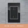 Tomada de Parede 3 Posições Painel Embutido Tipo 118 Vidro Preto Padrão Brasileiro 20A com Porta USB + Tipo C