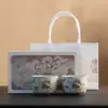 Palácio Proibido Cultural e Criativo Xícara de Chá Vermelho Pedernal Xícara de Anfitrião Dunhuang Conjunto de Caixa de Presente Xícara de Cerâmica para Degustação de Chá Xícara Única Presente Doméstico de Alta Qualidade