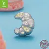 Yinziyun Doce Sonhador Donut Doce Pingente Acessórios Prata Esterlina S925 Coração de Menina Sobremesa Contas DIY