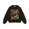 Suéter masculino de marca hip-hop europeu e americano, estampa vintage, casual, solto, manga comprida, com capuz, para casais, feminino, transfronteiriço