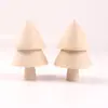 Artesanías de Árbol Pequeño de Madera Blanco Grabable para Graffiti Árbol de Navidad Adornos Juguetes Creativos de Tronco de Color para Niños
