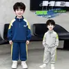 Conjunto Deportivo de Primavera y Otoño para Niños, Elegante Conjunto de Dos Piezas para Niños Pequeños, Ropa Casual Infantil, Estilo de Moda