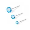 Pendientes Pequeños y Lindos con Circonia Azul Marino, Clavos Sencillos para Cartílago, Mini Pendientes, Accesorios para Orejas con Circonia de 3-6 mm