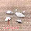 Al por mayor Taiwán acrílico cosido a mano forma de ojo de caballo de taladro plano doble agujero blanco taladro accesorios de ropa zapatos uña de mano taladro
