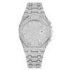 Reloj Missfox Más Vendido Europeo y Americano de Alta Gama Acero Inoxidable Diamantes Completos Calendario Estrellado Cuarzo Impermeable Reloj de Hombre