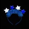 Faixa de cabeça luminosa Coolette lâmpada hanuku faixa de cabeça estrela de cinco pontas ornamento de atmosfera festiva festa hanuku Estrada