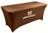 Funda de Mesa de Tela Elástica Leche de Seda Transfronteriza, Mantel de Spandex para Mesa Larga, Funda de Mesa para Evento al Aire Libre, Exposición, Conferencia, Banquete al por Mayor