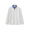 Sudadera tipo polo con cuello de camisa de media cremallera, diseño falso de dos piezas, para hombre, primavera y otoño 2026, nuevo jersey de manga larga con cuello en V