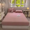 Roupa de cama para dormitório de estudante tipo A lençol de elástico 90x190cm xadrez 100% algodão colcha lençol de cama capa de colchão conjunto de três peças
