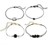 Estilo Étnico Retro Transfronterizo Europeo y Americano Hoja de Loto Amor Pulsera Tobillera Pintura en Spray Simple Versátil Uso en Capas Apiladas