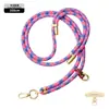 Cordón de alta gama original para teléfono móvil de 8 MM resistente para colgar en el cuello ajustable para exteriores anti-pérdida cuerda trenzada para muñeca dorada