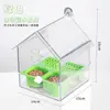 Casa Tejado Comedero Bañera Bebedero Transparente Caja Comida Periquito Pájaro Villa Fácil de Limpiar Soporta Dropshipping