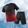 Traje Deportivo Casual de Gradiente para Pareja de Verano, Traje Transpirable de Seda Helada, Ropa Deportiva de Talla Grande de Moda Casual para Hombres y Mujeres