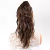 Pinza de Garra Transfronteriza Peluca de Cola de Caballo Cabello Largo Rizado Ola de Agua Cola de Caballo con Cordón Cola de Caballo Esponjosa Trenza de Cabello Falsa