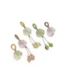 Atacado Corda Tecida à Mão DIY Pequeno Pingente Joias Pulseira Acessórios Pequeno Pingente Estilo Rosa Vidro Botão de Pressão para Roupas