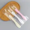 Bastão de Máscara Facial Médio Plástico Bastão Misturador de Máscara de Beleza Raspador Bastão de Aplicação Bastão de Máscara Corporal com Embalagem Comprimento 17,5cm