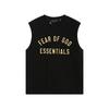 Essentials Hhh Marca Trendy Americana Estampado de Letras High Street Holgado Chaleco Niebla Camiseta sin Mangas Casual para Hombre y Mujer
