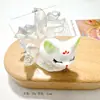 Accesorios de Resina de Zorro de Dibujos Animados 3D Transparentes, Adornos para Micro-Paisajes DIY con Pegamento Cremoso, Materiales para Llaveros de Bolsas Misteriosas