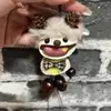 Encantador perrito peludo con la lengua fuera, llavero para bolso, colgante de dibujos animados natural, semillas de terapia de sonido curativas, popular en zonas escénicas, amuleto divertido y adorable