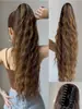 Onda de agua transfronteriza esponjoso elegante volumen de cabello para mujer cordón cola de caballo alambre de alta temperatura de 26 pulgadas fabricantes mayorista cabello